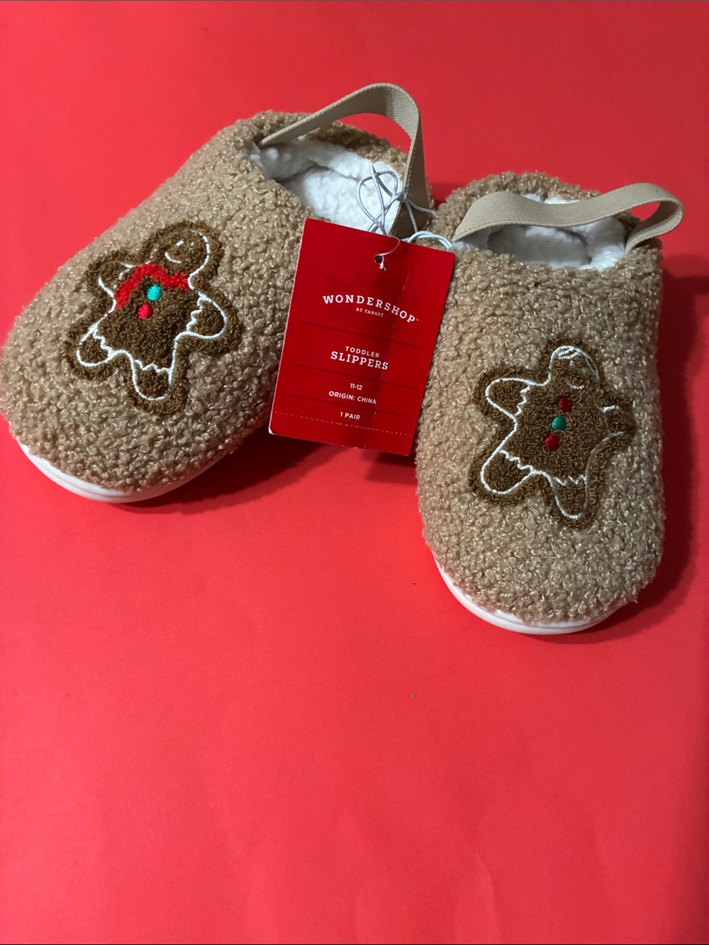 Wondershop - TODDLER GINGERBREAD SLIPPERS